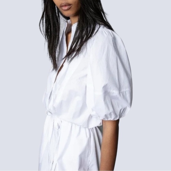 NWT! $548 Elegant White Midi Dress - Picture 3 of 4